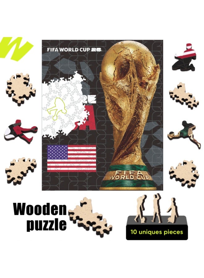 FIFA World Cup FIFA Official Licensed World Cup™ Trophy "We Are USA" Wooden Jigsaw Puzzle 200 Pieces - Image 2